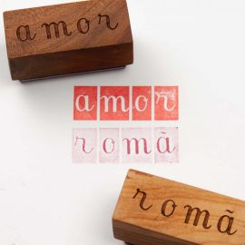 2 Art Stamps <br>Amor | Romã